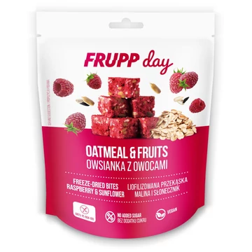 Frupp Day liofilizált zabfalatok Málna-napraforgó termékkép