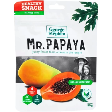 Mr. Papaya, 50g Prémium aszalt papaya, darabolt termékkép 50 g