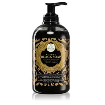 Luxury Black - Fekete folyékony szappan pumpás adagolóval - 500 ml