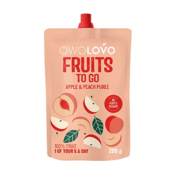 Owolovo Fruits to Go Gyümölcspüré Alma-Őszibarack termékkép