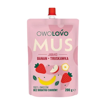 Owolovo MUS Gyümölcspüré Alma-Eper-Banán termékkép
