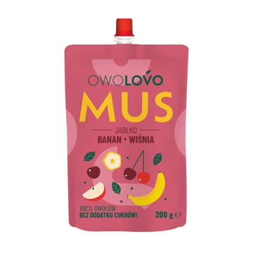 Owolovo MUS Gyümölcspüré Alma-Meggy-Banán termékkép