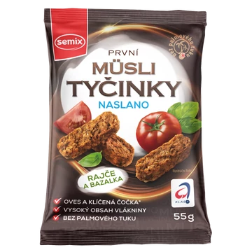 Semix Müzlifalatok csíráztatott Vörös lencsével Paradicsom-bazsalikom termékkép