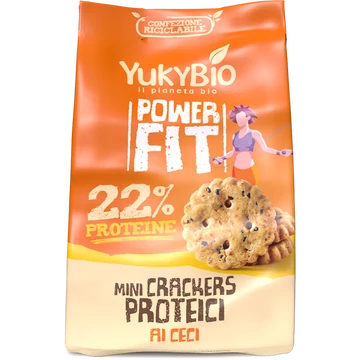 Yukybio PowerFit Bio Mini Kréker fehérjével,csicseriborsóval termékkép