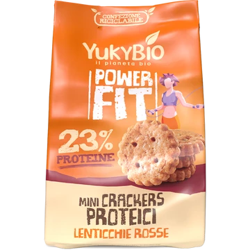 Yukybio PowerFit Bio Mini Kréker fehérjével,vörös lencsével termékkép