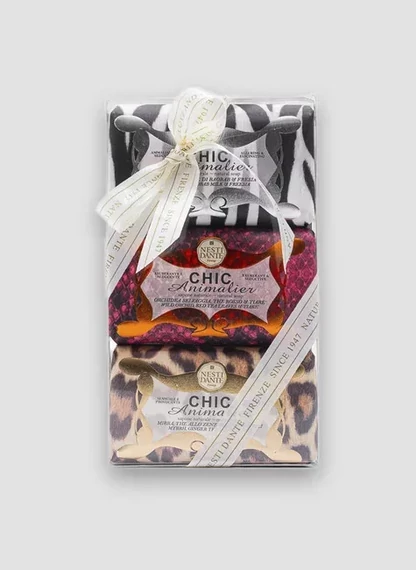 NESTI DANTE CHIC ANIMALIER AJÁNDÉKSZETT - BRONZE-WHITE-RED - 3 x 250 gr
