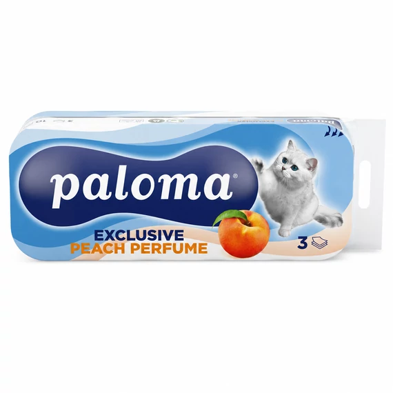 Paloma Exclusive Peach 3 rétegű barack illatú WC papír 10 tekercs