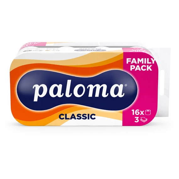 Paloma Classic 3 rétegű WC papír 16 tekercses kiszerelésben