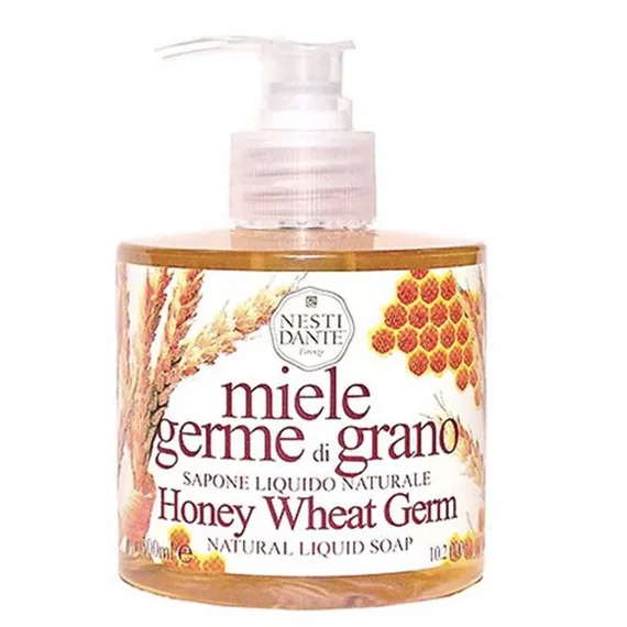 Mézes – búzacsírás folyékony szappan pumpás adagolóval – SLS MENTES – 300 ML