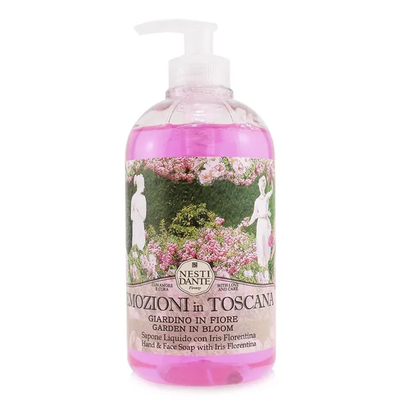 Virágzó kert – firenzei liliom és rózsa hatóanyagokkal folyékony szappan pumpás adagolóval – PARABEN MENTES – 500 ML