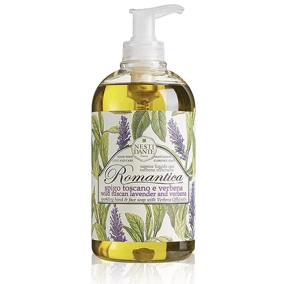 Romantika levendula-verbena - folyékony szappan adagolóval - PARABEN MENTES - 500 ML