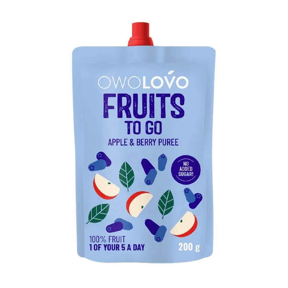 Owolovo Fruits to Go Gyümölcspüré Alma-Kék Áfonya termékkép