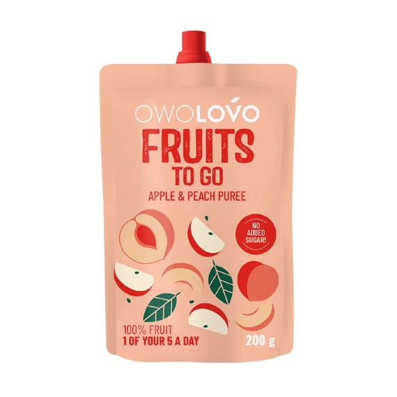 Owolovo Fruits to Go Gyümölcspüré Alma-Őszibarack termékkép