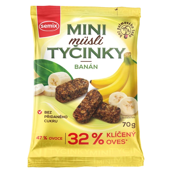 Semix Mini müzlifalatok Csíráztatott Zabpehellyel,Banános termékkép