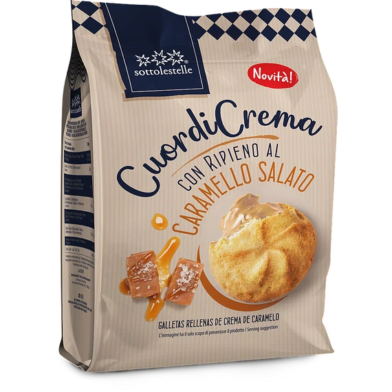 Sottolestelle Bio Sós Karamell krémmel töltött keksz termékkép