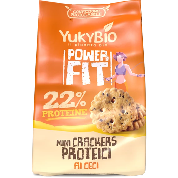 Yukybio PowerFit Bio Mini Kréker fehérjével,csicseriborsóval termékkép