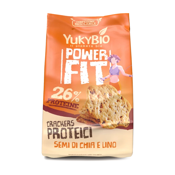 Yukybio PowerFit Bio Kréker fehérjével,chia maggal és lenmaggal termékkép